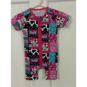 Bamboo Cowgirl 3-6 Month Zip-up Shortie